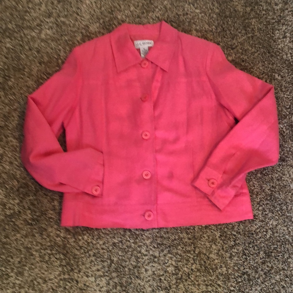 JG hook Women’s pink linen jacket